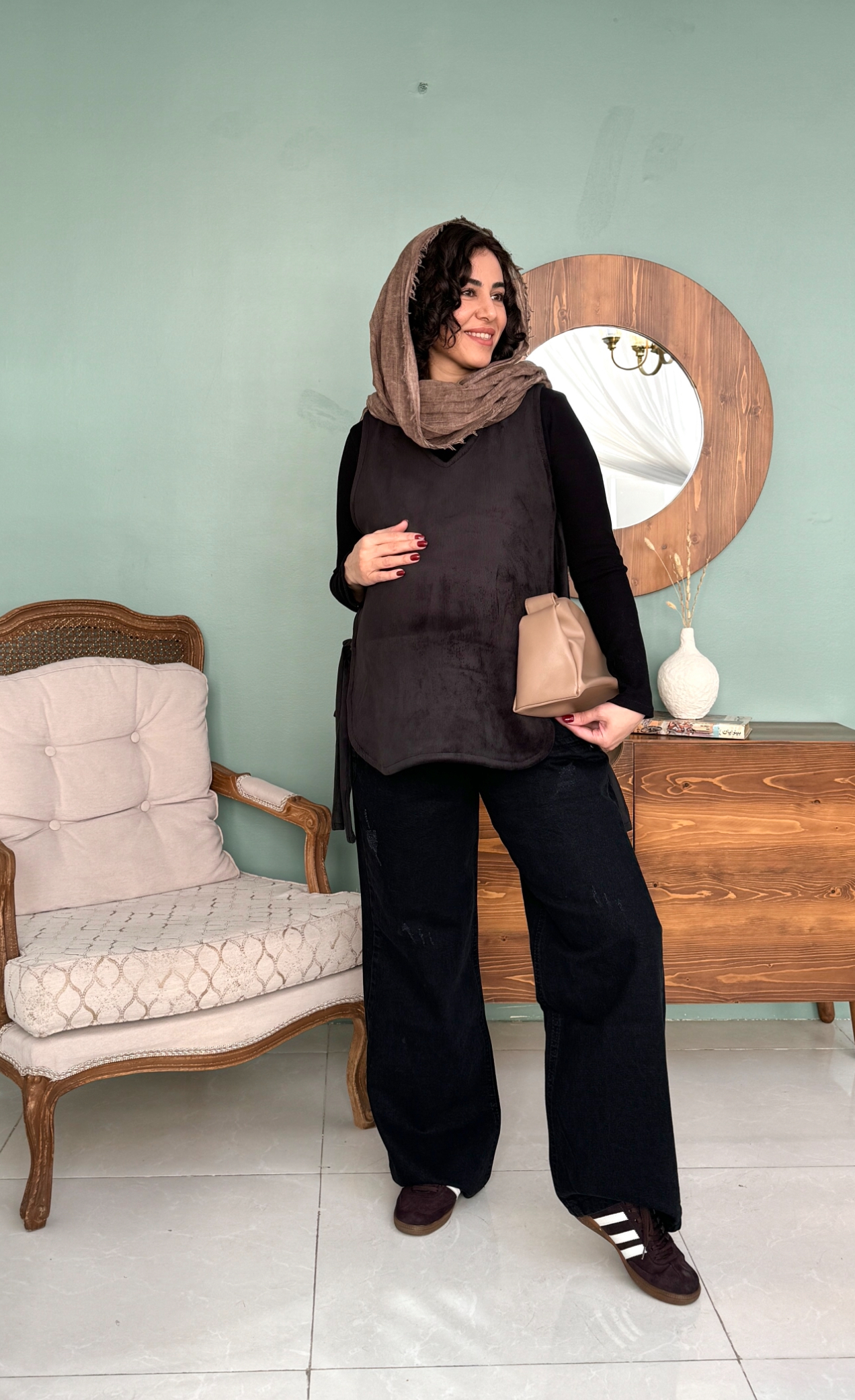 شلوار بارداری جین بگ