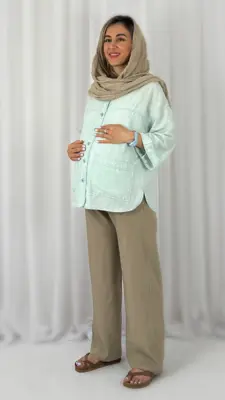 شلوار وایدلگ پارچه ای بارداری - تصویر اصلی