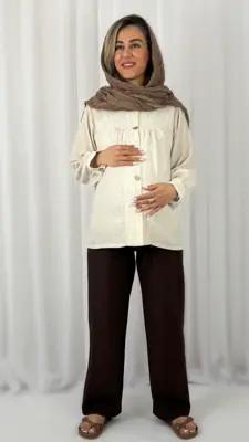 شلوار وایدلگ پارچه ای بارداری