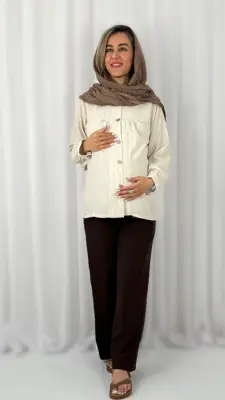 شلوار وایدلگ پارچه ای بارداری